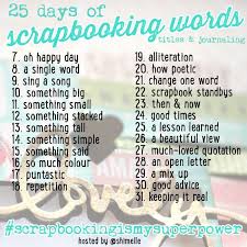 25 Days Of Scrapbooking Titles And Journaling A Challenge For July Pretty Paper True Stories A Scrapbook Titles Scrapbook Challenges Scrapbooking Classes