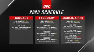 All regular season games are broadcast on marquee sports network (unless noted above), 670 the score and cubs.com. Ufc Announces 2020 Q1 Event Schedule Ufc