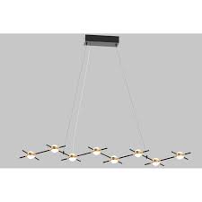 8 Light Led Pendant Black With Gold Model D Build Your Own Light
