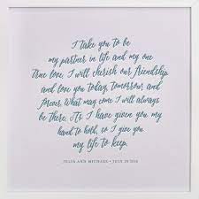 Your Vows As A Letterpress Art Print Drawn Letterpress Art By Minted Wedding Vows Examples Letterpress Art Print Vows
