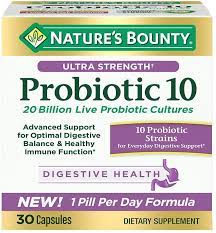 Advanced probiotic 10 also contains 20 billion live probiotic cultures per serving. Buy Nature S Bounty Ultra Strength Probiotic 10 Support For Digestive Immune And Upper Respiratory Health 30 Capsules Online In Vietnam B08gr12d4t
