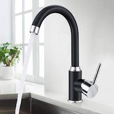 AIMOYO Kitchen Tap, Black, 360° Rotatable Kitchen Tap, Black Mixer Tap  Kitchen Made of Brass, Single Lever Sink Tap, Hot and Cold Kitchen Taps,  Black : Amazon.de: DIY & Tools