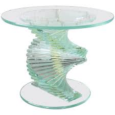 The futuristic spiral coffee table modern glass design furniture. Spiral Side Table 3 For Sale On 1stdibs