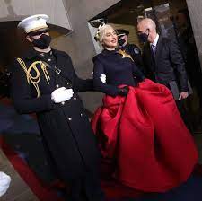 Just a day before the inauguration, lady gaga showed up in another symbolic look. Lady Gaga S Schiaparelli Inauguration Gown Was A Love Letter To The Us