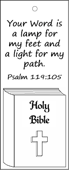 Picture of young children praying and bible verse. Psalm 119 105 Bookmark For Kids To Color Bible Bookmark Bible Stories For Kids Bible For Kids