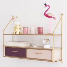 Etagere 2 Tiroirs Vieux Rose Lila Etagere Murale Chambre Decoration Maison Du Monde Etagere Maison Du Monde