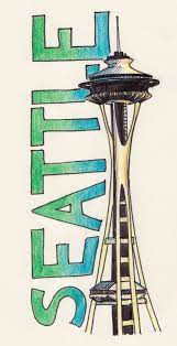 Choose any of 4 images and try to draw it. Mike Young Blog Space Needle Drawings Painted Rocks