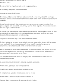 Arcángel uriel, te pido desde lo más profundo de mi ser, infinitas disculpas, por haber, en algún momento de mi vida, repudiado el dinero por no tenerlo realiza esta poderosa oración al arcángel uriel para el dinero, todos los días al levantarte hasta que se materialicen tus anhelos económicos. Sanando Mi Energia Del Dinero Con El Arcangel Uriel El Arcangel Uriel Es El Que Te Conecta Con La Energia De La Tierra Pdf Free Download