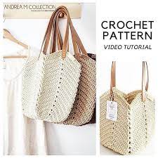 Soft Rope Tote Bag Bag Pattern Tote Bag Pattern Crochet Bag Pattern