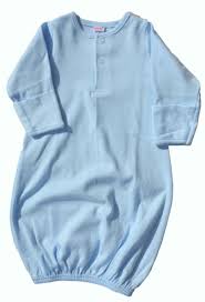 Blue Knit Baby Daygown By Agabang Blue Knit Baby Daygown By Agabang