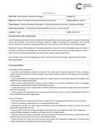 The operations manager position can be in business, it, sales, hr, construction and more. Cancer Research Uk Vf Senior Business Operations Manager Role Profile Page 2 Created With Publitas Com