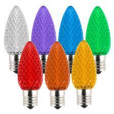 The led bulbs are designed to hold up to the demands of professional holiday lighting decorating projects. C9 Led Bulbs Diamond Faceted Replacement Christmas Light Bulbs 8 Lumens Super Bright Leds