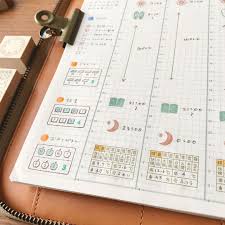 鳥の葉工房さんはinstagramを利用しています 今週販売する新作スタンプの押し見本です カズンの週間ページに押してみました 週間タイプのハビットトラッカーや16のお天気をチェックする文字スタンプ フチ取り時計24時間ｓサイズを使っています 今回実験