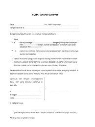Bukan semua dokumen boleh dilakukan oleh pesuruhjaya sumpah. Contoh Surat Akuan Sumpah Tidak Memiliki Rumah Contoh Surat Cute766