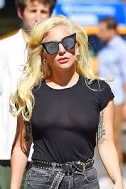 Lady Gaga shows off her nipples after going out bra-less with see ...