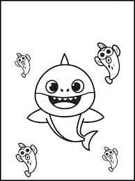 As popular as they are, these coloring pages can make a fun pool party activity as well. Baby Shark Coloring Sheet 24
