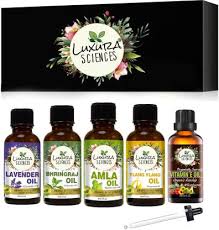 By using the ylang oil, you will witness noticable hair growth, you can easily moisturize your hair while also preventing the build up of build up from the scalp. Luxura Sciences Organic Essential Oil Combo Pack Of 5 Oils Hair Growth Essential Oil Kit 5 15ml Lavender Oil Bhringraj Oil Amla Oil Ylang Ylang Oil Vitamin E Oil Hair Oil Price