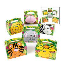 Zoo Animal Treat Gift Boxes Birthday Party Baby Shower Jungle Theme Favors Ebay Zoo Birthday Party Zoo Birthday Animal Party