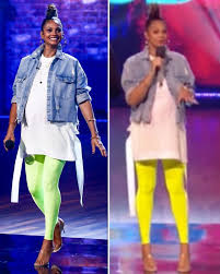 Alesha Dixon Outfit The Greatest Dancer Host Wears 80s Neon Leggings Denim Jacket Express Co Uk I am so happy to have hey babes!