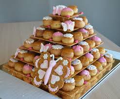 Piece Montee Macaron Bleu Choux Papillon Jpg 960 791 Pixels Piece Montee Choux Piece Montee Gateau Bapteme Fille