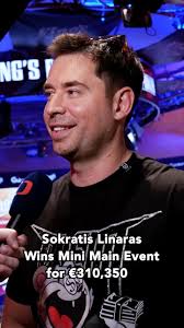 Sokratis Linaras wins the WSOPE Mini Main event at @kingsresortofficial to  earn €310,350!