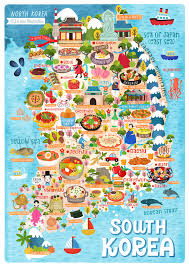 But how much do we really know about what goes on in that country? South Korea Food Map Illustration On Behance