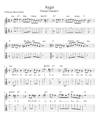 Print And Download In Pdf Or Midi Aygiz Hazirlayan Musa Cetiner Www Gitaregitim Net Sheet Music Music Free Sheet Music