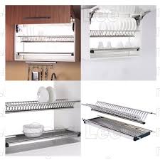 Quartz + melamine/laminated pintu : 2 Tier KitÏ²hen Cabinet Stainless Steel Dish RaÏ²k Drainer Dryer Plate Rak Pinggan Dalam Kabinet Dapur Shopee Malaysia