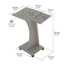 Rolling Laptop Cart Gray Inval In 2020 Oak Laminate Wood Diy Wood Projects