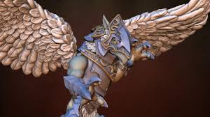 Griffin Turntable Model Overview Sculpting In Blender Grifon Skulp Sculpting Lion Sculpture Model