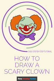 How To Draw A Scary Clown Really Easy Drawing Tutorial Scary clown face paint design application: