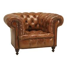 Antique Chesterfield Chair In Original Leather In 2020 Club Chairs Brown Leather Chairs Chesterfield Chair