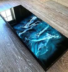 Resin Epoxy Feature Channel V Instagram Talk About Just Beautiful Love The Blue In This Piece Done By Jta Resin Wall Art Epoxy Resin Art Resin Furniture