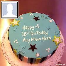 Birthday Car Cake With Name And Photo Editor Online Free Happy 18th Birthday Cakes With Name And Photo Happy Birthday Wishes Cake Birthday Cake Writing 20 Birthday Cake