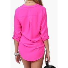 Chemise 100% voile de coton. Chemisier Femme Blouse Soie Fushia Taille L Us M Eu Rose Cdiscount Pret A Porter