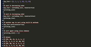 A new line for each list item, a comma in between each list item or a space between each list item. Sort List Highest To Lowest Python Code Example