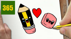 1001 idées faciles pour faire un dessin kawaii mignon. Comment Dessiner Crayon Et Caoutchouc Kawaii Etape Par Etape Dessins Kawaii Facile Youtube