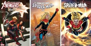 Captain marvel versus the avengers! Captain Marvel Blasting Onto Comic Covers February 2019