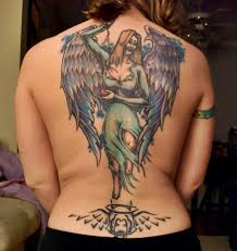 Combining these two iconic symbols make for a bold, stunning, and meaningful design. Angel Tattoo Meaning And Great Designs