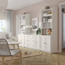 Hauga Storage Combination White Ikea In 2021 Ikea Storage Cabinets Family Room Storage Ikea