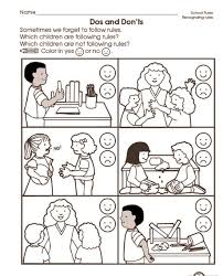 School Rules Worksheet 2 Crafts And Worksheets For Preschool Toddler And Kindergarten Kindergarten Rules School Worksheets Classroom Rules