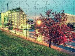 Razorbacks, a stadium panorama jigsaw puzzle. Arkansas Razorbacks Puzzles Pixels