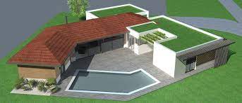 maison contemporaine mix toit tuiles et terrasse vegetalisee toiture maison maison maison contemporaine