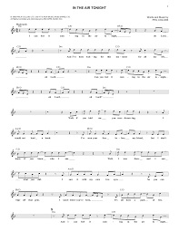 Download and print in the air tonight sheet music for klavier, leicht by phil collins from sheet music direct. In The Air Tonight Noten Phil Collins Leadsheet Fake Book