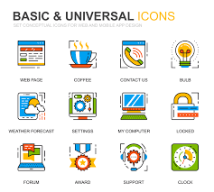View the most recently downloaded apps. Simple Set Basic Line Icons For Website And Mobile Apps 335716 Vector Art At Vecteezy