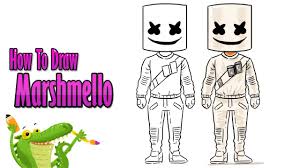 How to draw marshmallow fortnite. Super Easy Marshmello Fortnite Drawing Easy