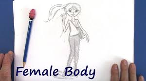 The lower points of the vest can be shown under the coat and, after drawing the pockets, begin with the sleeves. How To Draw People Female Cartoon Youtube