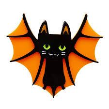 Bat Cat Brooch By Erstwilder Cat Brooch Rockabilly Accessories Bat