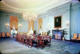 White House State Dining Room December 1956 White House Interior Dining Room Decor Victorian Interior