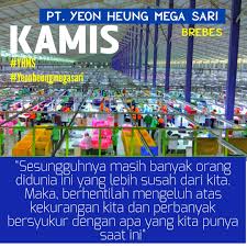 Chawan garmen abadi banjarbegara oktober 2020. Pt Yeon Heung Mega Sari Posts Facebook